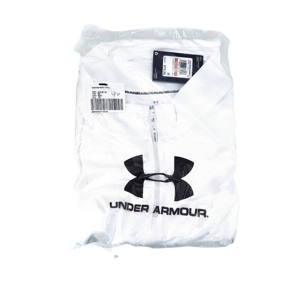 Under Amour Mens White Quarter Zip Pullover Long Sleeve Top Activewear Sz 3XL - Picture 3 of 10